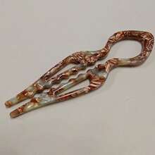 1PC French Acetic Acid Hairpin - Anti Slip Teeth Design, Elegant Retro Hairpin, Suitable For Women's Curly Ponytails, Formal And Daily Styles - Essential Anti Slip Hair Accessories For Parties And Weddings, Fashionable Hair Clips, Exquisite Hair Accessories Gifts, Bun Extension, Hair Styling Pins, Pins For Hair, Head Accessories - Multicolor - View 12