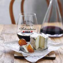 DNew Memories Funny Wine Glass 15 Ounces Transparent Casual Reusable Housewarming Gift For New Homeowner Congrats Home Sweet Home Party Gifts For Men Women Family And Friends - 透明的 - 查看 4
