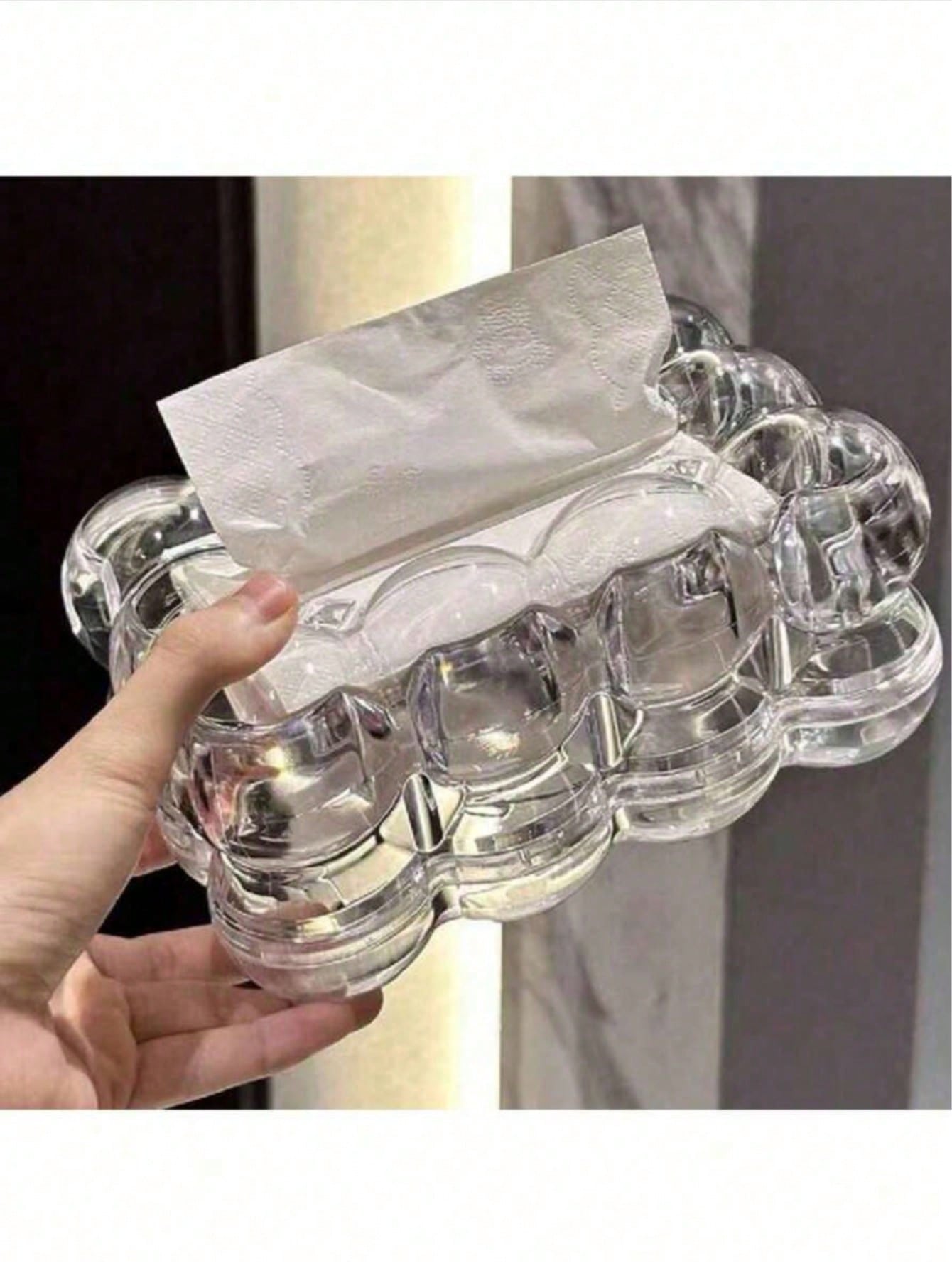 1 علبة مناديل بلاستيكية، علبة مناديل ذات موحد اللو...