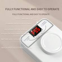 Professional Electric Nail Grinder And Polisher, Removes Cuticles, Nail Art Grinding Pen, Nail Polishing Grinder, Manicure Tools, Ideal Gift For Christmas And Valentine's Day