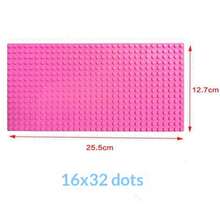 1块大号珠子积木底板，16*32点DIY大底板配件积木玩具，兼容所有主流品牌，适合作为万圣节、圣诞节、复活节礼物 - 彩色 - 查看 16