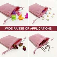 10个装天鹅绒首饰袋，带抽绳首饰袋 - 柔软抽绳礼品袋，适用于婚礼、派对、情人节和周年纪念日 - 彩色 - 查看 4