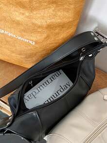 Underarm Bag Women's Bag Cool Drag Style Single Shoulder Underarm Stick Bag Niche Design Leather Zipper Single Shoulder Handbag - Multicolor - View 5