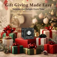 时尚圣诞礼物，复古八号球占卜球，答案随风飘动，新奇玩具，趣味礼物，神秘黑球，提问翻转即可获得答案 - 彩色 - 查看 9