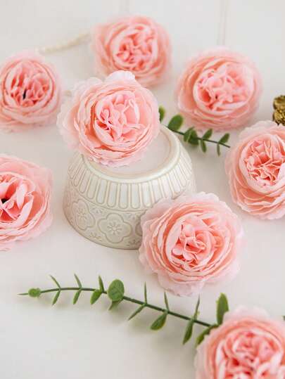 Conjunto de 6/12/250 peças de peônias artificiais com haste, ideais para decoração de casamentos, bolos, mesas de estar, plantas artificiais, decoração de primavera/verão, presentes de aniversário, itens essenciais para feriados, decoração de quartos, decoração de ambientes, decoração de casa, Dia dos Namorados e Ano Novo.