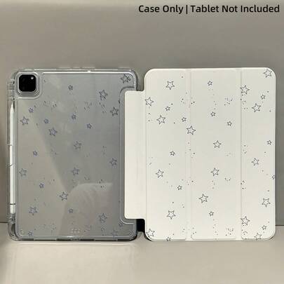 兼容第十代 iPad，采用双面全彩印刷，配备高透明亚克力背板和笔槽。兼容 iPad A16 保护壳，兼容第九代 iPad（10.2 英寸），兼容 iPad Air 11 (M3)，兼容 iPad Air 11 (M2)。轻薄智能平板电脑保护壳，带三折支架，兼容 Redmi Pad SE 11 英寸、MatePad SE 11 英寸 2024/MatePad 11.5 S。