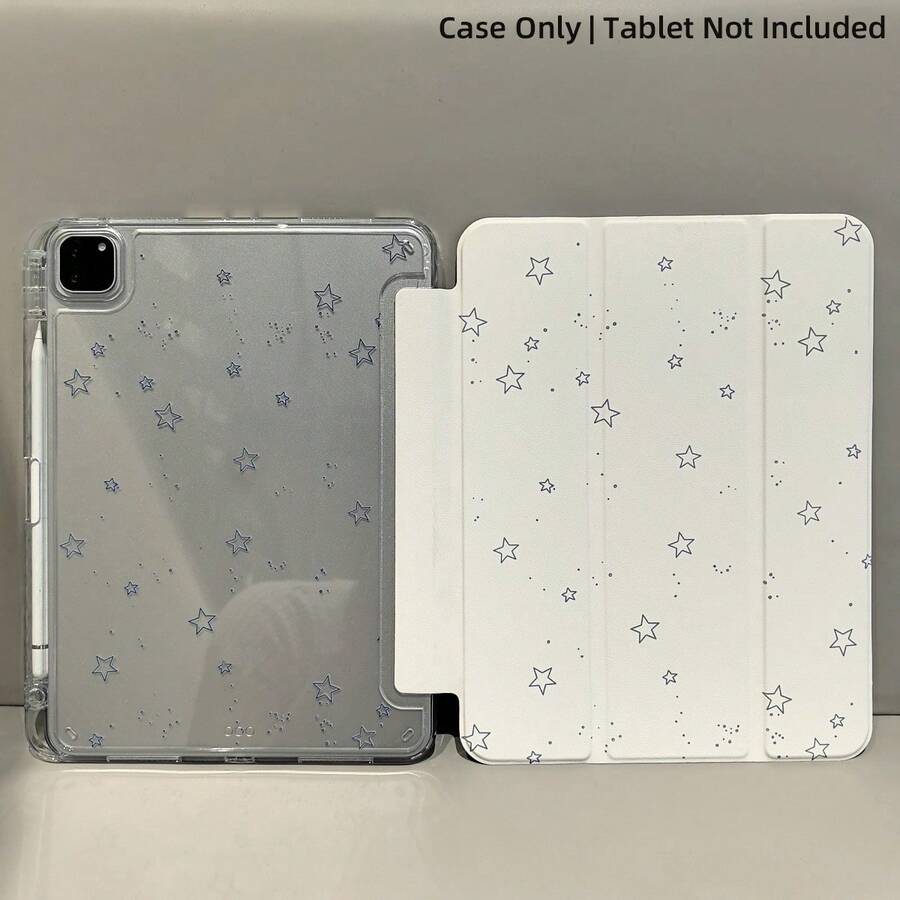 兼容第十代 iPad，采用双面全彩印刷，配备高透明亚克力背板和笔槽。兼容 iPad A16 保护壳，兼容第九代 iPad（10.2 英寸），兼容 iPad Air 11 (M3)，兼容 iPad Air 11 (M2)。轻薄智能平板电脑保护壳，带三折支架，兼容 Redmi Pad SE 11 英寸、MatePad SE 11 英寸 2024/MatePad 11.5 S。 - 無色 - 查看 1
