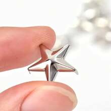 50/100颗/包 金属银色星星铆钉，DIY服装鞋包手工配饰，朋克皮革铆钉尖钉纽扣 - 彩色 - 查看 10