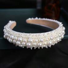 Diadema de cristal de lujo, tocado de corona para fiestas/días festivos, accesorios para el cabello de novia y boda - Blanco - Ver 3