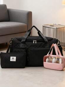 Customized Name Travel Bag, Individualization Handbag, Shoulder Bag, Crossbody Bag, Fitness Bag, Overnight Bag, Multifunctional And Multi Pocket Shoe Bag, Dry And Wet Separation, Toiletries Bag, Toilet Bag, Ideal For Gym, Workout, Overnight Stay & Weekend Getaways, Sports, Travel, Beach | Gift Idea - Multicolor - View 11