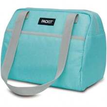 - Bolsa de almuerzo congelable Hampton, , construida con tecnología EcoFreeze, plegable, reutilizable, cierre con cremallera, bolsillo frontal y correas de hombro, perfecta(Menta suave) - Multicolor - Ver 2