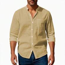 Men Sports Shirts - Beige - View 4