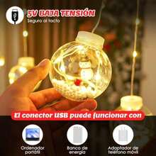 Holiday Decoration Supplies - White Warm Christmas Balls - View 5