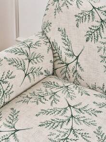 1pc Milk Silk Fabric Anti-Slip Elastic Decorative Sofa Slipcover, Floral Print, Fits 1/2/3/4 Seater Sofa, Pet/Dust Proof, Suitable For All Seasons