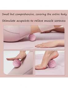 1个健身瑜伽按摩球，肌肉放松足部按摩球，可放松颈肩肌肉 - 彩色 - 查看 5