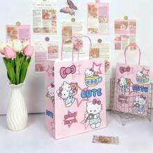 Sanrio 5/10/20pcs Cute Cartoon Hello Kitty Gift Bags, Birthday Valentine's Day Gift Bags, Fashionable Adorable Gift Packaging Bags Tote Bags - Multicolor - View 5