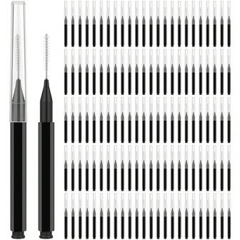 20/80Pcs Micro Eyebrow Brush With Cap Brow Lamination Brush Spoolies For Eyebrow Eyelash Brow Brush Lash Filler Eyebrow Lash Lift And Tint Tools For Brows And Lashes Comb Extensions