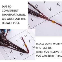 1PC/4PCS Artificial Flower Bouquet Babysbreath Wedding Decoration, Fake Plants Room Decor Fall Decor Fake Flowers Garden Autumn Decor Centerpieces Home Vase Decoration, Dining Room, Bedroom, Bathroom Decoration, Valentine's Day, New Year Decoration, Outdoor Garden Flower Arrangement, Shooting Props, Windowsill Flower Arrangement - autumn red - View 5