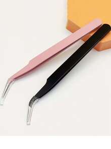 1PC Professional Lash Extension Tweezers - Alcohol-Free, Dolphin-Shaped Handle For Comfortable Grip, Precise & Gentle On Lashes For Home & Salon Use - Multicolor - View 3