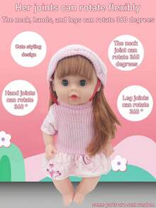 29厘米手持娃娃篮玩具，逼真仿真电动玩具娃娃，推荐送给女孩的礼物，生日和节日礼物