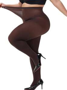 1 Pair Women's Control Top High Elastic Soft Opaque Pantyhose Tights Fall Halloween Tights Black Tights Winter Clothes For Women Goth Tights Plus Size Stockings Fishnet Stockings - Multicolor - View 4