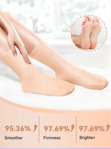 1/2/3/5双装防水沙滩/游泳袜，软底，弹性，保湿，防裂，硅胶材质，男女通用休闲款，纯色圣诞礼物