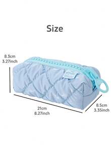 【糖果色】柔软学生文具收纳袋，超柔软大容量铅笔盒笔袋，大号拉链笔袋，学生成人女性旅行化妆品收纳袋 - 彩色 - 查看 8