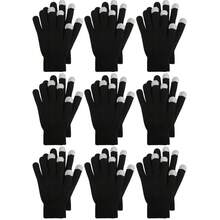 9 Pairs, Men's And Women's Warm Knitted Loose Packaging, Elastic Winter Magic Gloves With Sharp Tips And Colors, Elegant Design, Suitable For Cycling, Cold Weather, Outdoor Warm Touch Screen Gloves. - Multicolor - View 8