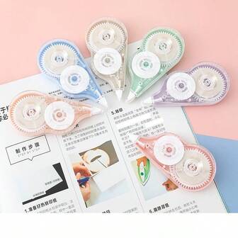 Random 1pc/3PCs/6PCs Correction Tape 72 M Large Capacity Correction Tape Set Student Correction Tape Alteration Modification Homework Correction Tool Correction Stationery Eraser Homework Correction Supplies Writing Modification Alteration Correction Liquid School Supplies Student Supplies Back To School Season School Necessary