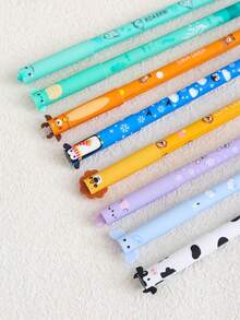 8 bút bi hình động vật có thể xóa được, ngòi 0.7mm màu xanh dương, viết trơn tru, dễ xóa. - Nhiều màu - Xem 2