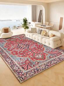 European Style Indoor Decorative Large Rug, Pearl Velvet Material Washable Bottom Indoor Carpet, Living Room Rug, Sofa Rug, Bedroom Rug, Non-Slip Bedside Mat, Dining Room & Kitchen Rug, Office Chair Pad, Entrance Mat, Outdoor Picnic Mat, Outdoor Camping Blanket - Multicolor-4 - View 21