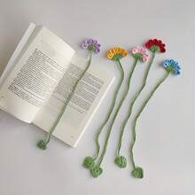 1 Pack Handmade Crochet Flower Bookmark - Daily Office Supplies, Home Decorations, Gift For Book Lovers - Yellow - 1 Piece - View 5
