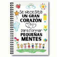 A Rainbow-colored Spanish Teacher's Spiral Notebook/journal