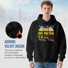 School Bus Monitor Bus Aide Attendant Bus Monitor Pullover Hoodie,Soft And Breathable Fabric, Loose Style, Perfect For Concerts And Hiking Trips - 款式29 - 查看 5