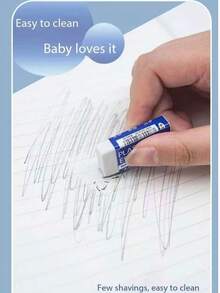 White Rectangular Erasers - Pencil-Sized Erasers (Small And Large) | Soft And Easy To Erase | Clean Erasing, No Scratching, Suitable For Children, Students And Office Use