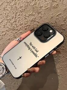 1pc Bible Verse Graphic Phone Case, Shock-Proof Protective Cover, Compatible With IPhone 16 Pro Max/15/14 Plus/13/12/11 - Multicolor - View 5