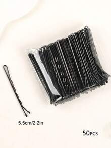 50/100 buc agrafe de păr invizibile ondulate, negre și colorate, pentru femei, dintr-o singură bucată, agrafe cu breton lateral, accesorii de păr pentru a face cocuri, coafare la modă și pentru naveta, agrafe cu gheare, agrafă de păr, agrafe de păr - Multicolor - Vizualizare 8