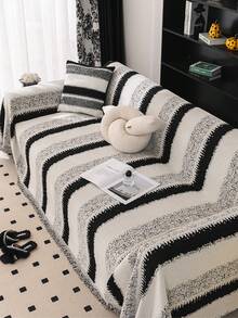 1件装优质沙发套，防刮沙发毯，全覆盖沙发保护套，适合家居装饰，可机洗 - 黑色 - 查看 7