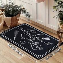 Bộ thảm bếp 1/2/3 món, bộ thảm in hình dụng cụ nhà bếp và rau củ, chất liệu polyester, thích hợp sử dụng trong nhà/ngoài trời, làm thảm cửa, thảm bếp, thảm phòng giặt, thảm trải sàn. - Nhiều màu - Xem 14