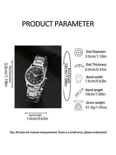 1pc Unisex Alloy Strap Round Dial Quartz Horloge Life view 5