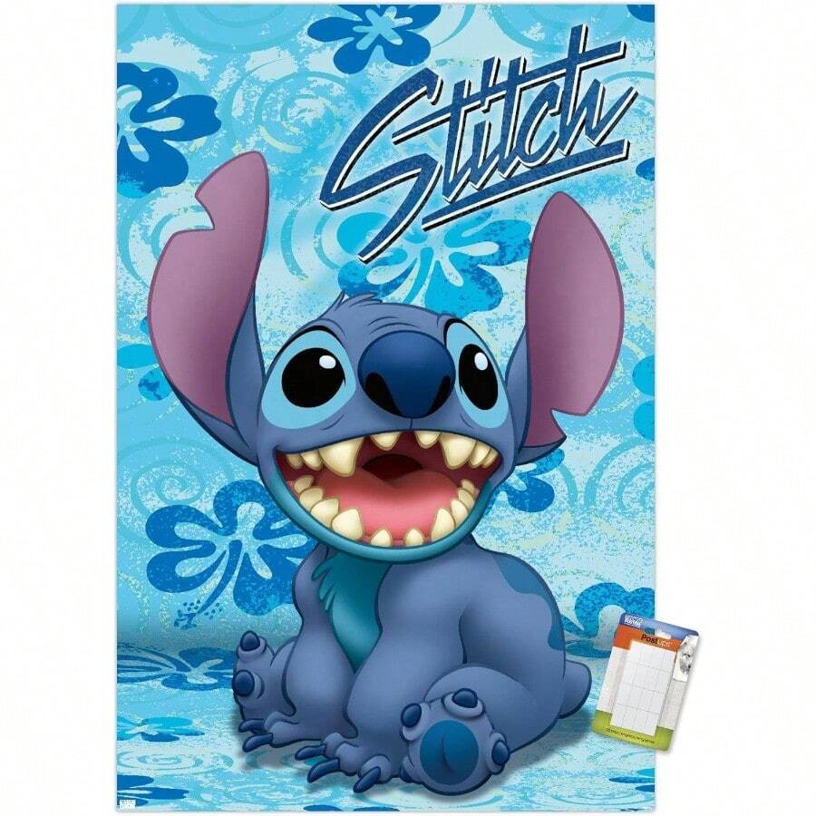XZGB  International  Lilo And Stitch - Sitting Wall Poster 22.37" X 34.00" Poster And Mount Bundle - 海報安裝套裝 - 查看 1