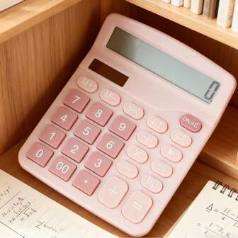1 st & 5 st rosa skrivbordskalkylator, 8-siffrig solcellsdriven dubbelfunktion med minnesfunktion | Söta kontors- och skolmaterial, lämpliga för studenter, lärare och matteverktyg för hembudgetering