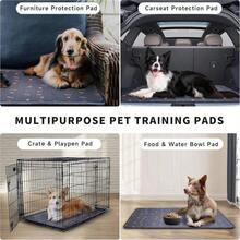 Sunheir 2 Pack Washable Guinea Pig Pee Pads, 24" X 48" Waterproof Reusable Guinea Pig Cage Liners, Absorbent Bedding Training Mat For Small Animal Guinea Pigs Rabbit Bunny Hamster (Leaves - Deep Grey) - ColorB - 查看 4