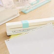 Multi-Functional 30-Hole Manual Hole Puncher - Adjustable Spacing, Multi-Size Office Paper Hole Puncher, ABS+ Metal Material, Durable Paper Hole Puncher - White - View 5