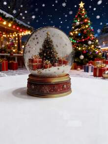 1 件亚克力圣诞雪球、美国圣诞老人、圣诞霸王龙桌面装饰采用 2D 平面打印 - 节日桌面装饰，无需电力 - 适合圣诞节、感恩节、新年、生日、圣帕特里克节、父亲节、母亲节、情人节、7 月 4 日。采用 2D 平面打印 - 节日桌面装饰， - 彩色 - 查看 11