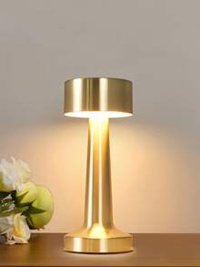 1pc Wireless LED Desk Lamp, Rechargeable Bedside Light, Touch Control Outdoor Light, 3-Color Dimmable Battery Powered Lamp, Suitable For Dining Room, Patio/Bedroom/Outdoor - Dumbbell Light - View 2