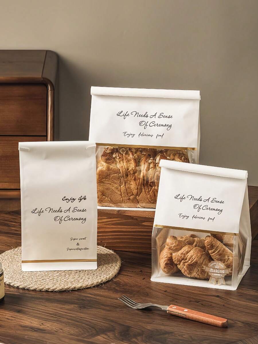 牛皮纸面包袋，带透明窗口 - 可重复密封，自封口，带金属扎带，保鲜 - 适用于烘焙食品、吐司、酸面包、贝果、羊角面包 - 棕色烘焙包装纸
