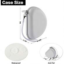 ALKOO 旅行硬壳便携包，兼容 Be/A/T/S/Solo 4/Studio Pro/Solo3/Studio3/Solo2/Solo Pro 蓝牙头戴式耳机（仅含包装盒）耳机盒 充电盒 收纳袋 男女通用 充电包 - 白色 - 查看 3