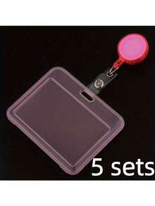 10个（5个白色可拆卸夹子+5个白色横向卡夹），透明横向卡夹和易夹式挂钩，适用于教师、学生、身份证、钥匙卡、驾驶证、持有身份证、钥匙卡 - 彩色 - 查看 25