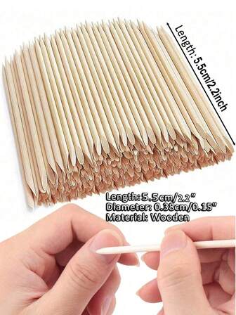 500 piezas/350 piezas/200 piezas Palitos de madera de naranja para empujar la cutícula, diseño de dibujo y pintura, removedor de uñas, herramientas para el arte de uñas, tiras de uñas, depilación, raspado de pintura, suministros de uñas, herramientas de uñas, herramientas de arte de uñas, de vuelta a la escuela, uñas, herramientas de uñas para uñas postizas